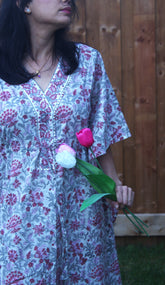 Spring bloom cotton kaftan
